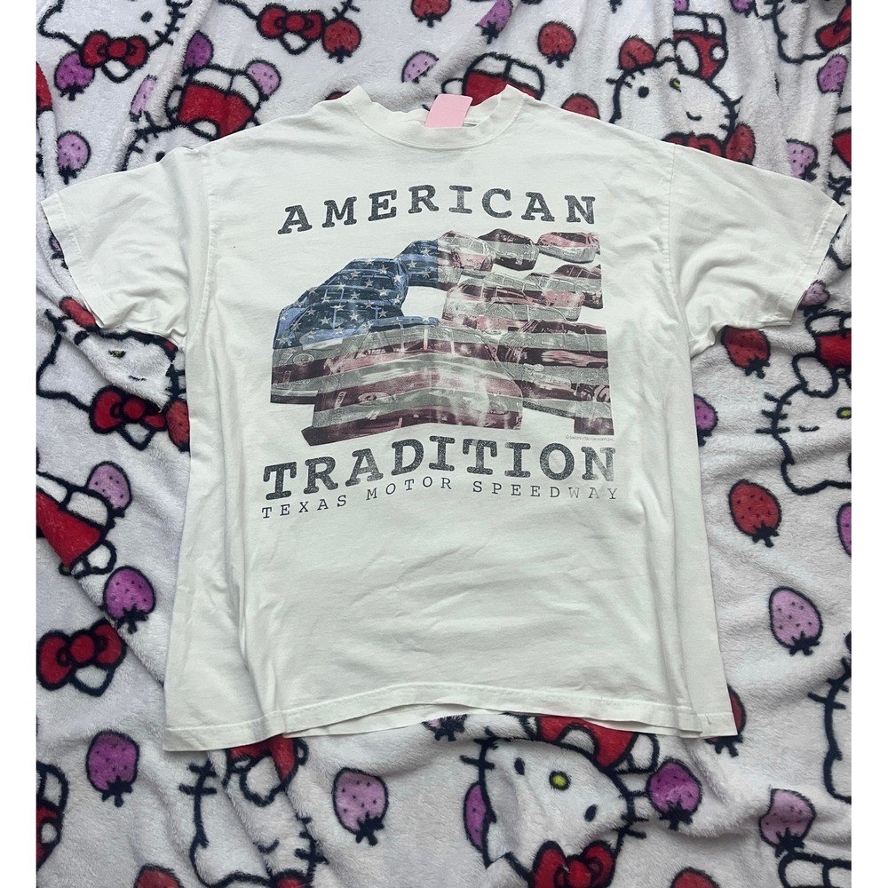 Vintage Hanes Texas Motor Speedway American Tradition Racing T-Shirt White